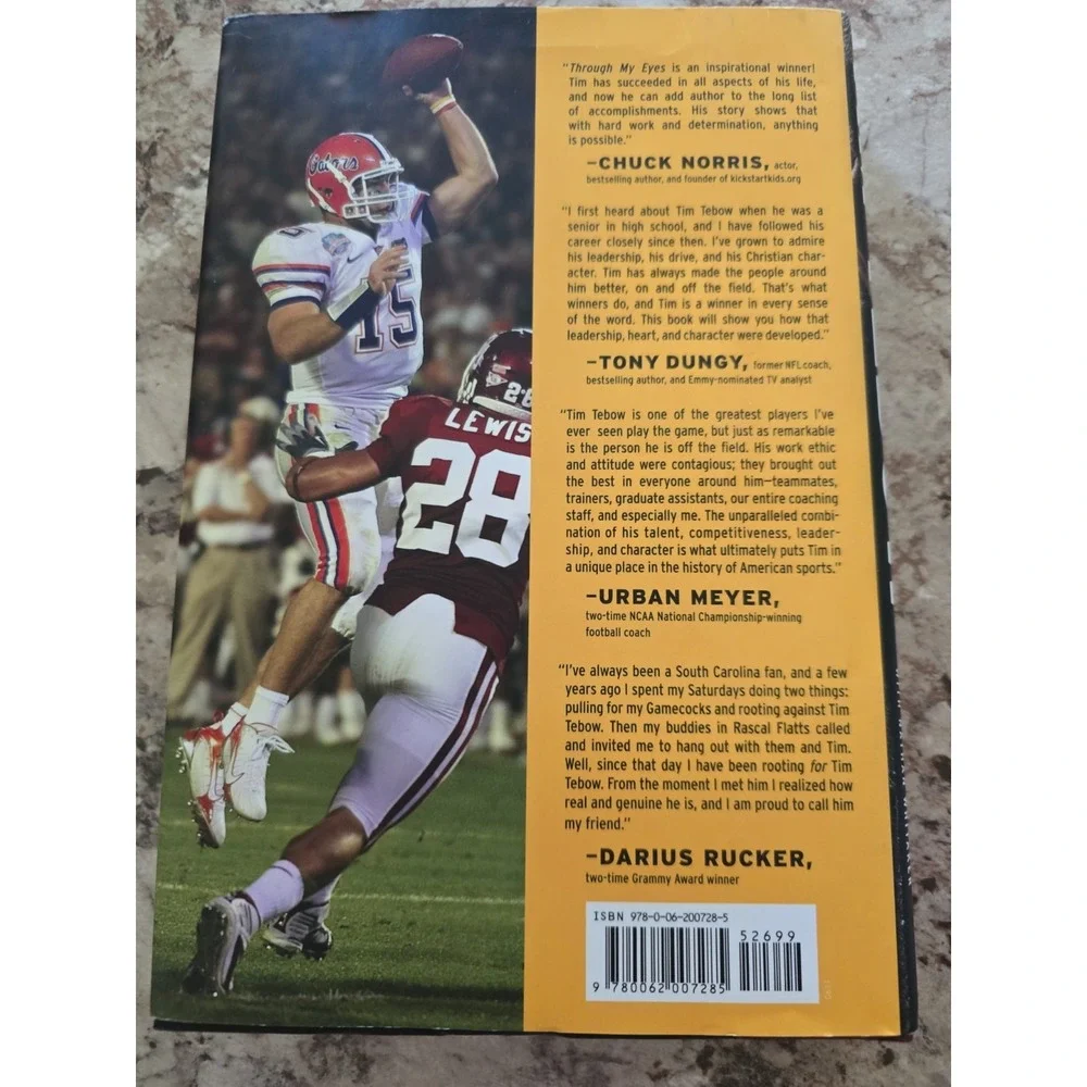 Through My Eyes Tim Tebow Nathan Whitaker Hardcover‎ Book 